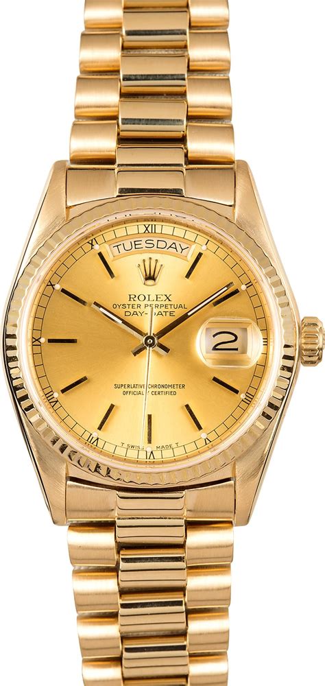 rolex 18k gold day date president|rolex presidential day date 36mm.